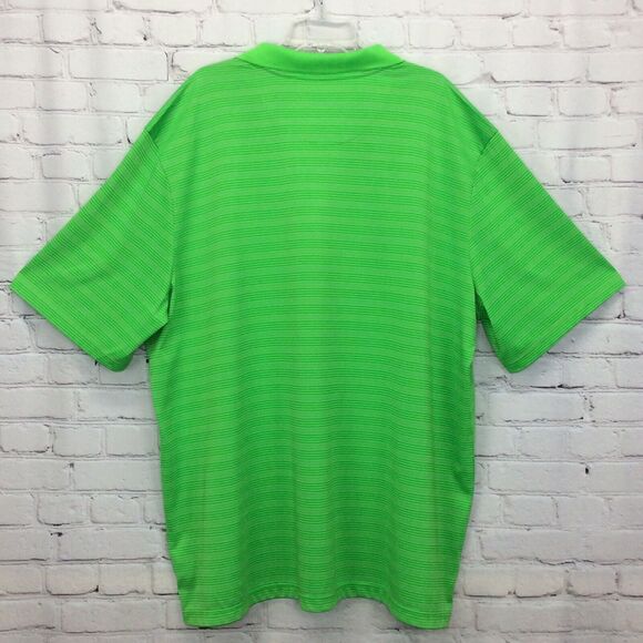 David Taylor Pro Golf Polo Men's Big & Tall Size 3XL Athleisure Green Striped - Picture 8 of 8